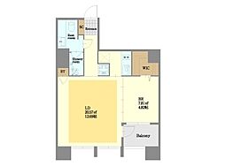 REBLDG 1LDKの間取図画像