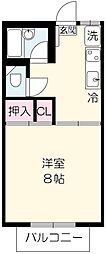 エスペランス 1Kの間取図画像