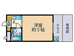 NEOダイキョー甲子園口 ワンルームの間取図画像