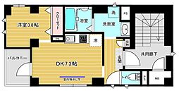 Maison K 1DKの間取図画像