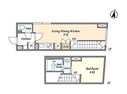 東京メトロ南北線 本駒込駅 徒歩2分の賃貸マンション 1階1LDKの間取り