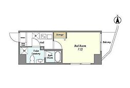 東京メトロ丸ノ内線 池袋駅 徒歩2分の賃貸マンション 7階1Kの間取り