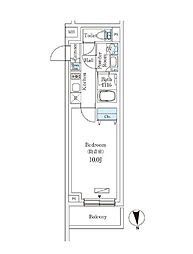 西武有楽町線 新桜台駅 徒歩6分の賃貸マンション 3階1Kの間取り