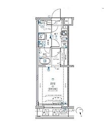 都営大江戸線 新江古田駅 徒歩12分の賃貸マンション 2階1Kの間取り