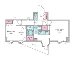 東京メトロ有楽町線 護国寺駅 徒歩2分の賃貸マンション 1階1SLDKの間取り