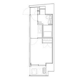 西武有楽町線 練馬駅 徒歩6分の賃貸マンション 6階1Kの間取り
