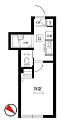 西武池袋線 江古田駅 徒歩7分の賃貸アパート 1階1Kの間取り