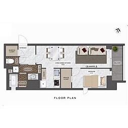 JR京浜東北・根岸線 東十条駅 徒歩3分の賃貸マンション 14階1LDKの間取り