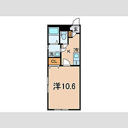 東京メトロ丸ノ内線 新大塚駅 徒歩5分の賃貸マンション 2階1Kの間取り