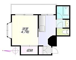 西武池袋線 中村橋駅 徒歩10分の賃貸マンション 5階1Kの間取り