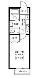 JR山手線 駒込駅 徒歩10分の賃貸アパート 1階1Kの間取り