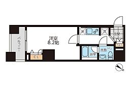 東京メトロ南北線 駒込駅 徒歩6分の賃貸マンション 9階1Kの間取り