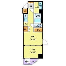 JR山手線 大塚駅 徒歩3分の賃貸マンション 7階1DKの間取り
