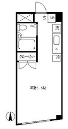 西武有楽町線 練馬駅 徒歩9分の賃貸マンション 3階ワンルームの間取り