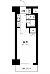 西武池袋線 桜台駅 徒歩7分の賃貸マンション 7階ワンルームの間取り