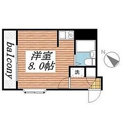 JR山手線 大塚駅 徒歩6分の賃貸マンション 4階1Kの間取り