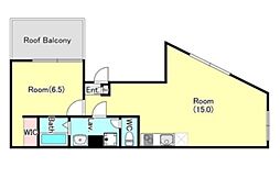 東武東上線 下板橋駅 徒歩9分の賃貸マンション 5階1LDKの間取り