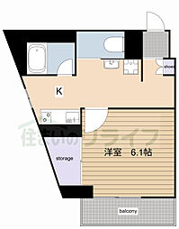 JR山手線 田端駅 徒歩8分の賃貸マンション 1階1Kの間取り