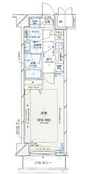 東京メトロ南北線 王子駅 徒歩5分の賃貸マンション 5階1Kの間取り