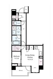 京成本線 新三河島駅 徒歩1分の賃貸マンション 3階1LDKの間取り