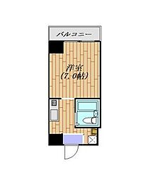 東京メトロ丸ノ内線 池袋駅 徒歩10分の賃貸マンション 11階ワンルームの間取り