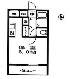 東京メトロ丸ノ内線 池袋駅 徒歩5分の賃貸マンション 4階1Kの間取り