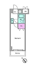 西武池袋線 桜台駅 徒歩9分の賃貸マンション 4階1Kの間取り