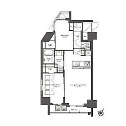 都営三田線 西巣鴨駅 徒歩7分の賃貸マンション 5階2LDKの間取り