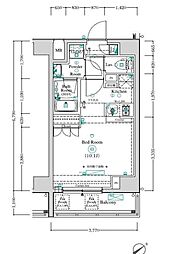 東京メトロ南北線 王子駅 徒歩10分の賃貸マンション 3階1Kの間取り