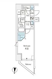 西武有楽町線 練馬駅 徒歩2分の賃貸マンション 4階1Kの間取り