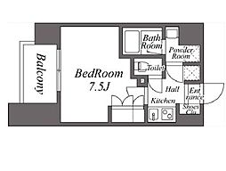 東京メトロ副都心線 要町駅 徒歩2分の賃貸マンション 8階1Kの間取り