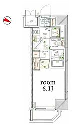 JR山手線 大塚駅 徒歩4分の賃貸マンション 4階1Kの間取り