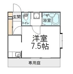 東京メトロ副都心線 要町駅 徒歩3分の賃貸アパート 1階1Kの間取り