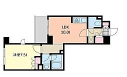 JR山手線 巣鴨駅 徒歩9分の賃貸マンション 1階1LDKの間取り