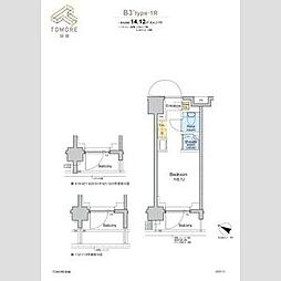 TOMORE田端 ワンルームの間取図画像