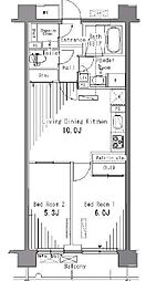 ParkAxis滝野川 2LDKの間取図画像