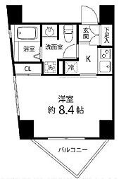 レニール本駒込 1Kの間取図画像
