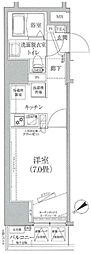 アイルプレミアム千駄木 1Kの間取図画像