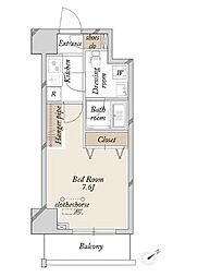 SPコート尾久サウス 1Kの間取図画像