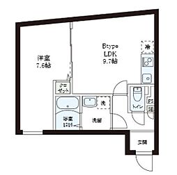レピュア小石川レジデンスII 1LDKの間取図画像