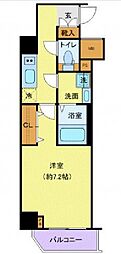 ジェノヴィア田端3グリーンヴェール 1Kの間取図画像