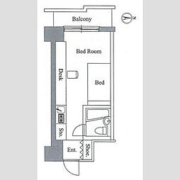 アレックス日乃本 ワンルームの間取図画像