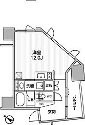 nidoSUGAMO ワンルームの間取図画像