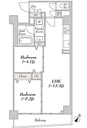 LUMIEC BUNKYO SENGOKU 2LDKの間取図画像