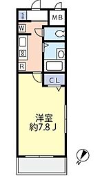 グランヴァン駒込染井 1Kの間取図画像