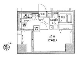 アイルプレミアム千駄木 1Kの間取図画像