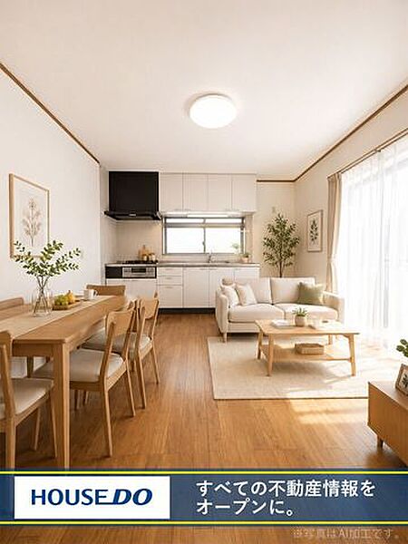 【閑静な住宅街】3LDK中古戸建♪追焚機能♪都市ガス♪小学校まで徒歩約6分で通学安心♪※写真はAI加工です。リフォームや家具配置をされた場合のイメージになります。
