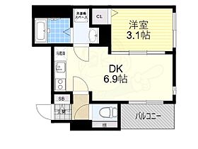 大阪府豊中市曽根南町１丁目（賃貸アパート1DK・3階・25.66㎡） その2