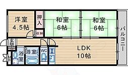 パークウェイハイツ 3LDKの間取図画像