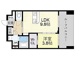 Luxe服部天神 6階/-